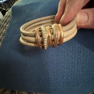 Brighton Cream and Gold Multi-Strand Bracelet